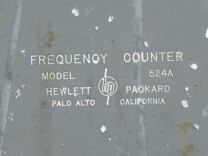 HP 524A Counter Panel Label